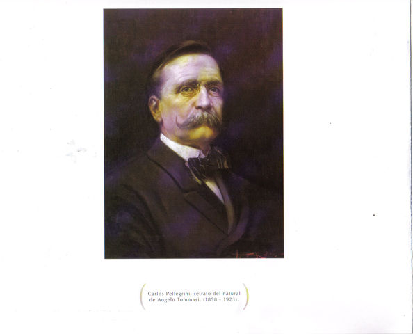 Carlos Pelledrini , retrato del natural de Angelo Tommasi , (1858-1923).